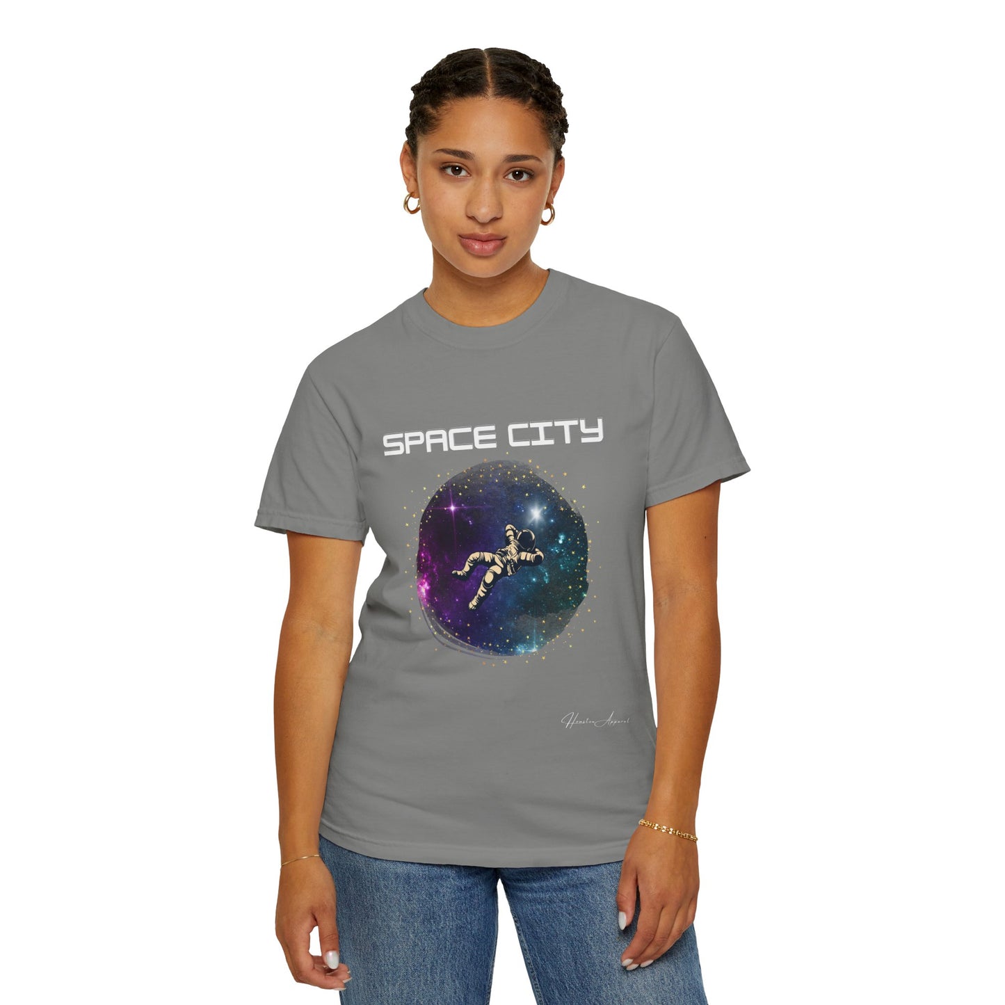 Space City Unisex Garment-Dyed T-shirt