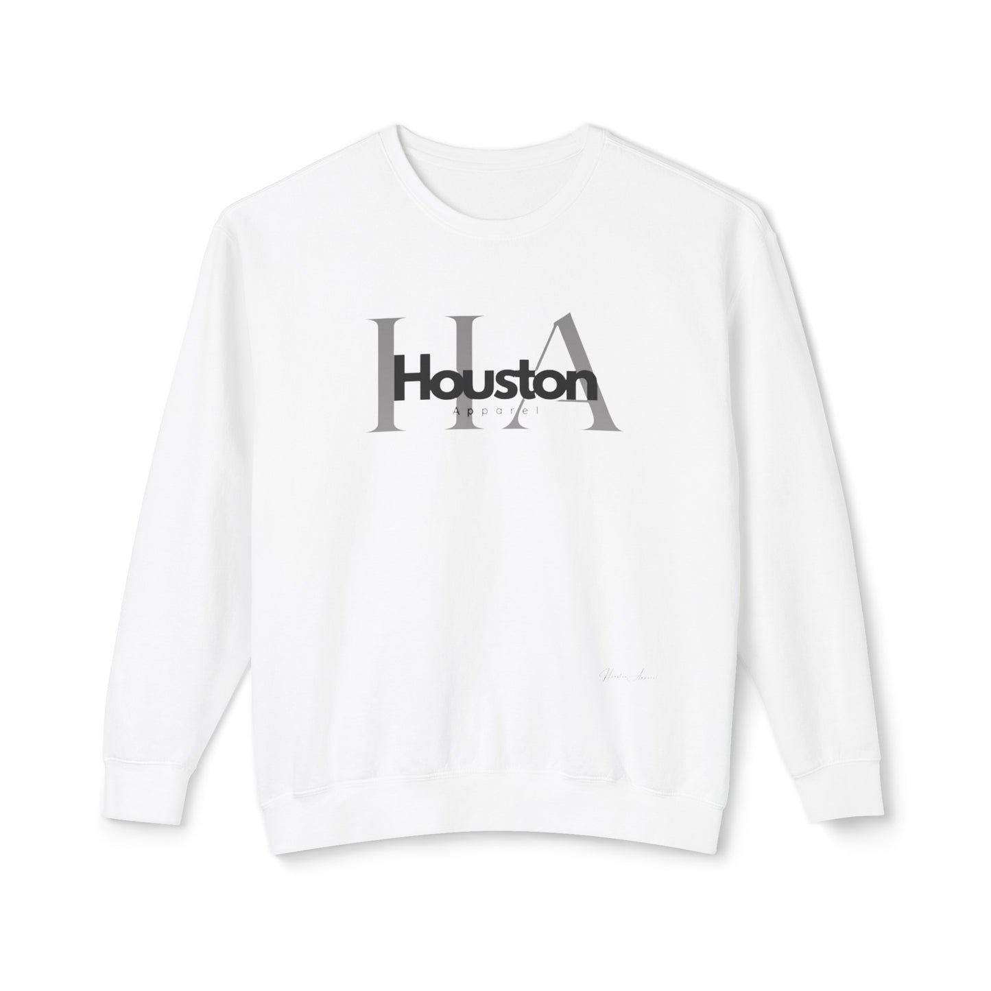 Houston Apparel with logo Unisex Lightweight Crewneck Sweatshirt