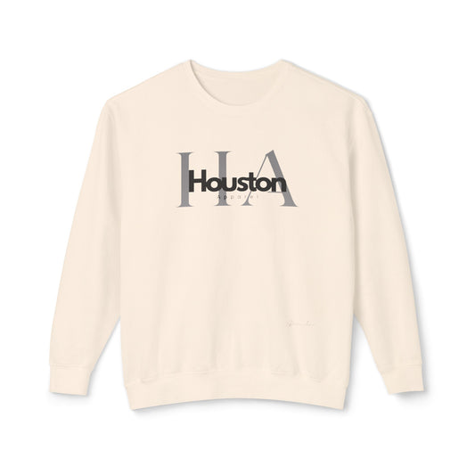 Houston Apparel with logo Unisex Lightweight Crewneck Sweatshirt