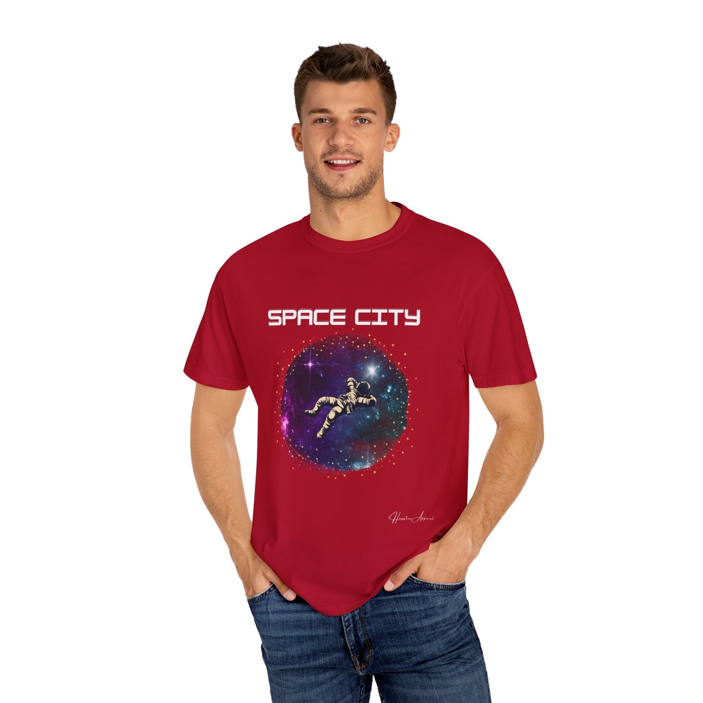 Space City Unisex Garment-Dyed T-shirt