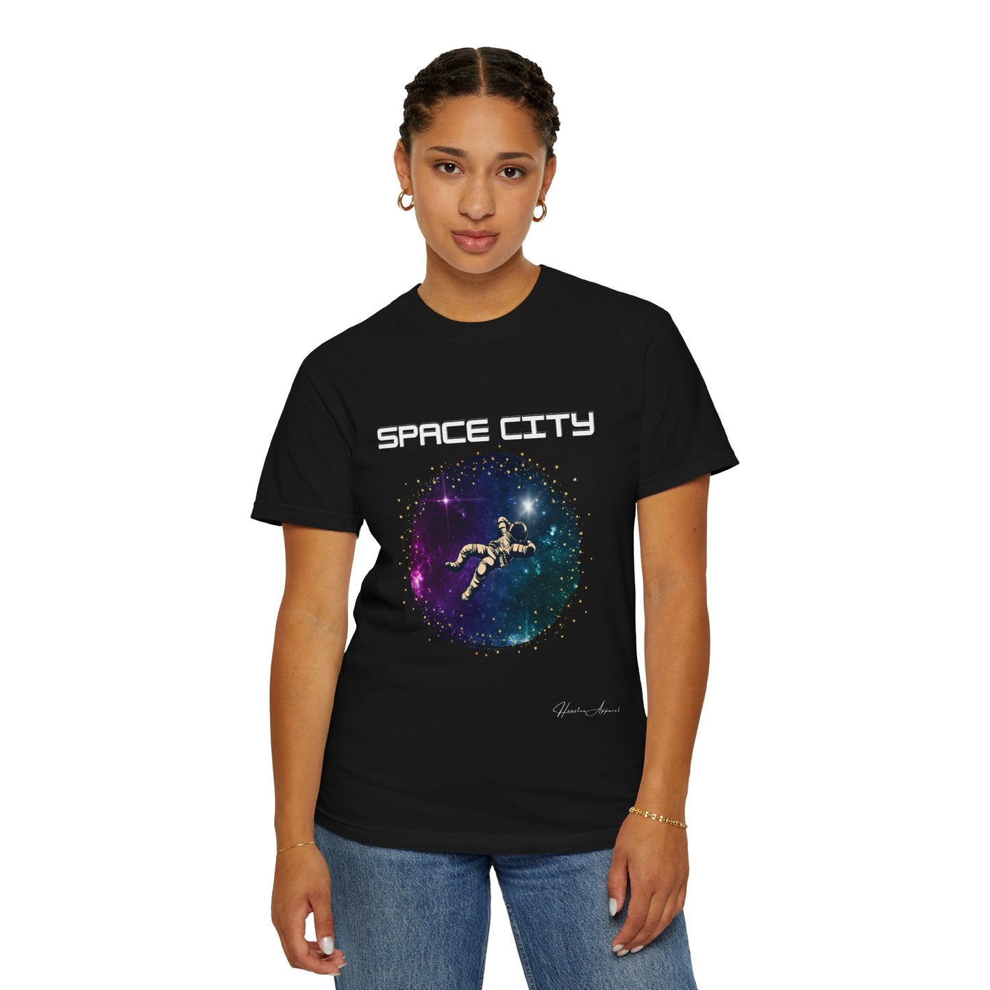 Space City Unisex Garment-Dyed T-shirt