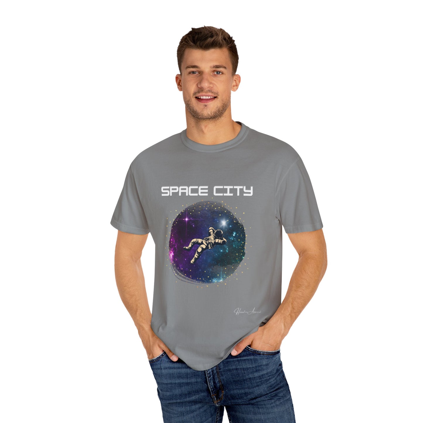 Space City Unisex Garment-Dyed T-shirt