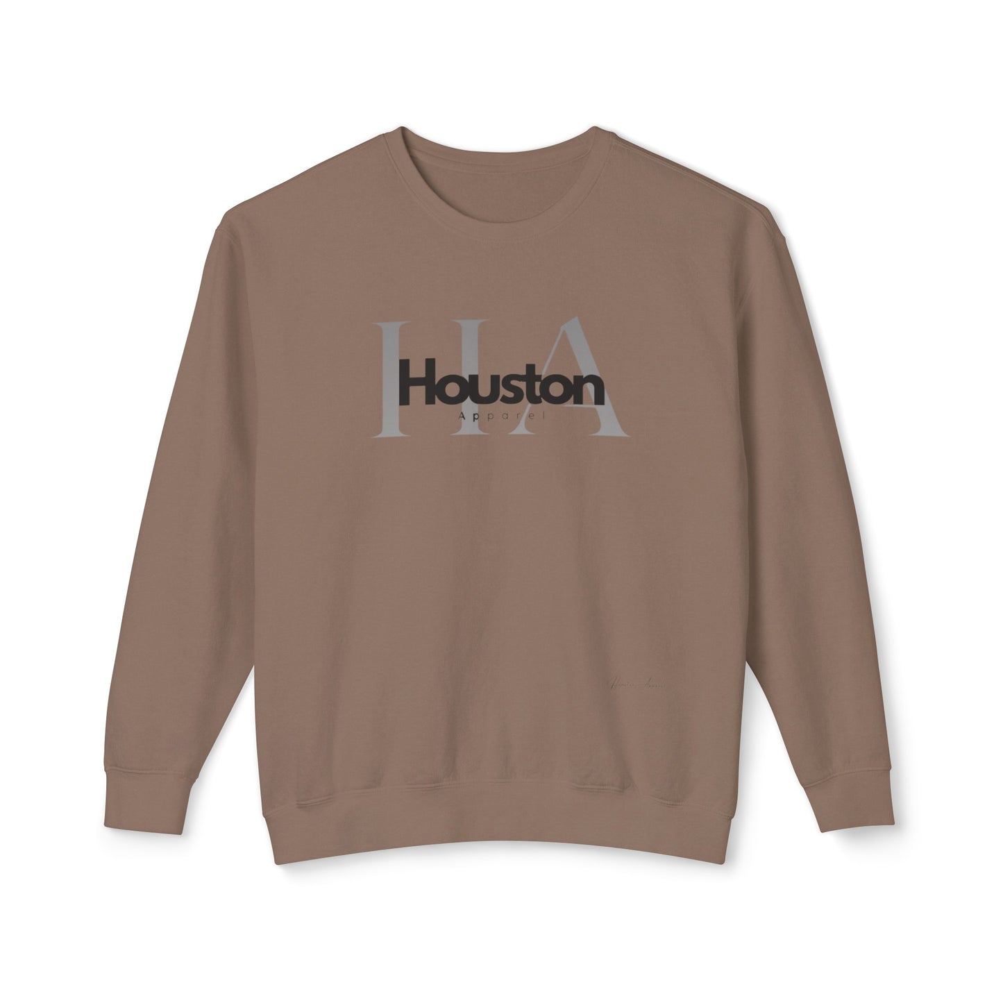 Houston Apparel with logo Unisex Lightweight Crewneck Sweatshirt