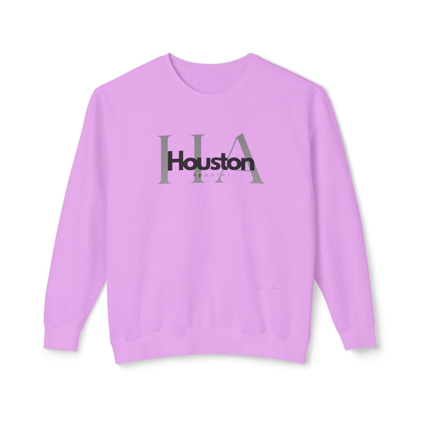 Houston Apparel with logo Unisex Lightweight Crewneck Sweatshirt