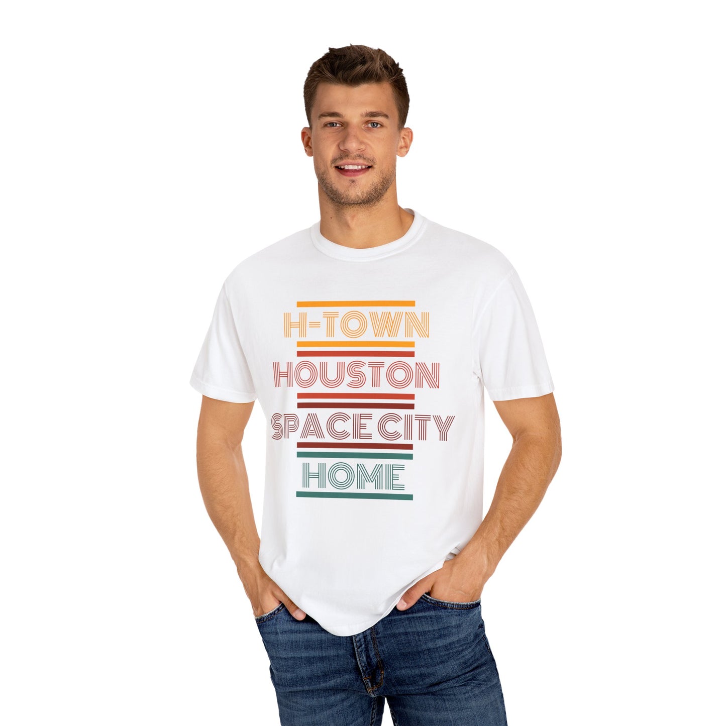 Houston is Home Unisex Garment-Dyed T-shirt